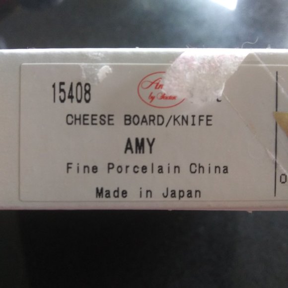 Andrea By Sadek Porcelain Cheese board with matching knife - Picture 2 of 12